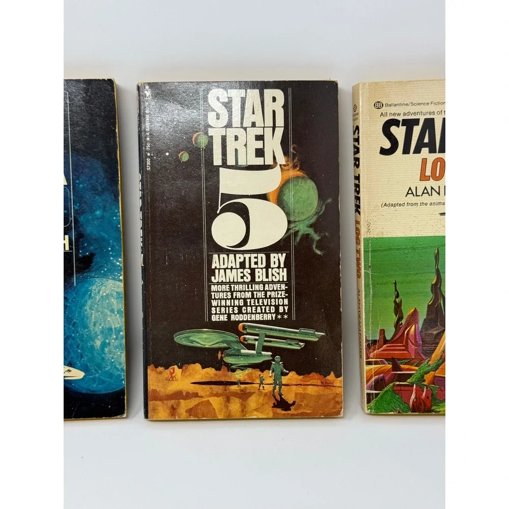 Vintage Star Trek Paperback Book Lot James Blish Alan Dean Foster1 3 4 5 Log Two